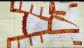 China Silk Bharatanatyam Costume - White & Red