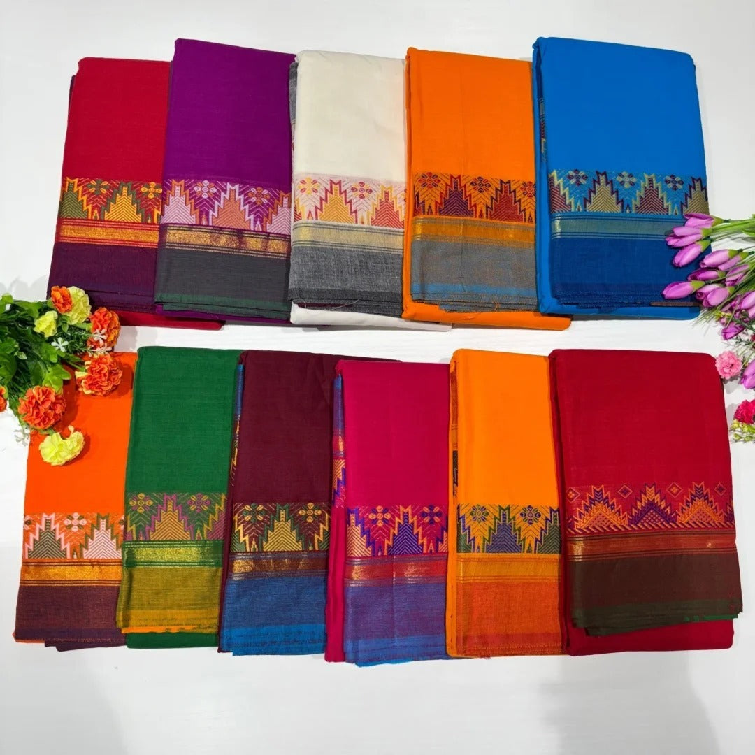 Dance Practice Sarees – Bharatanatyam Half Saree (Multiple Colours Available)