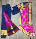 Professional Bharathanatyam Costume Navy Blue and Pink